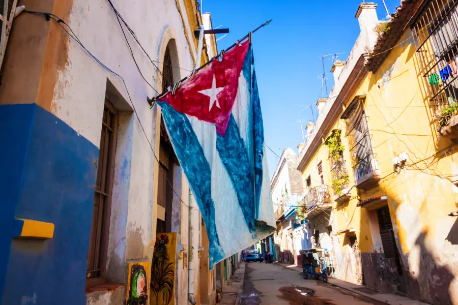 Vlag in oud havana