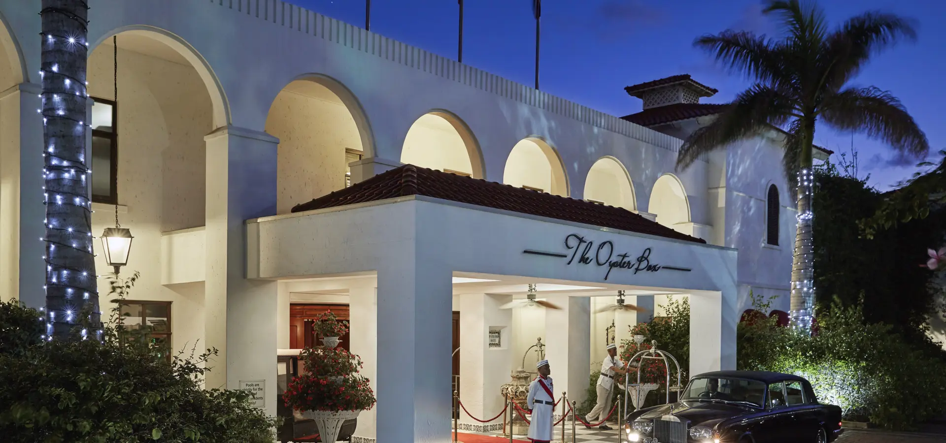Oysterbox night exterior