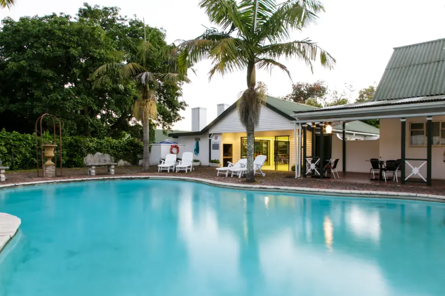 Swimming pool next to games room cafe bacchus hunters pub