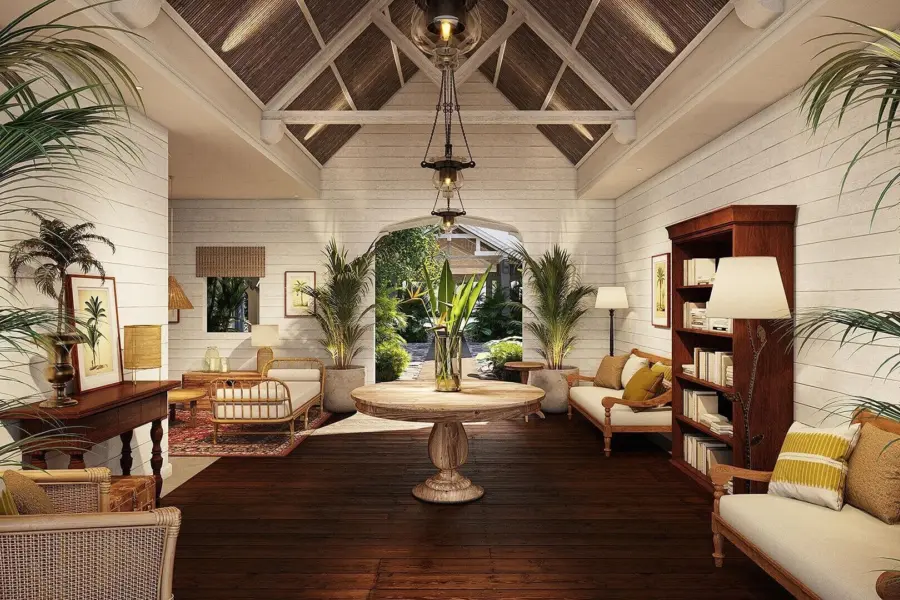Veranda grand baie entrance lobby
