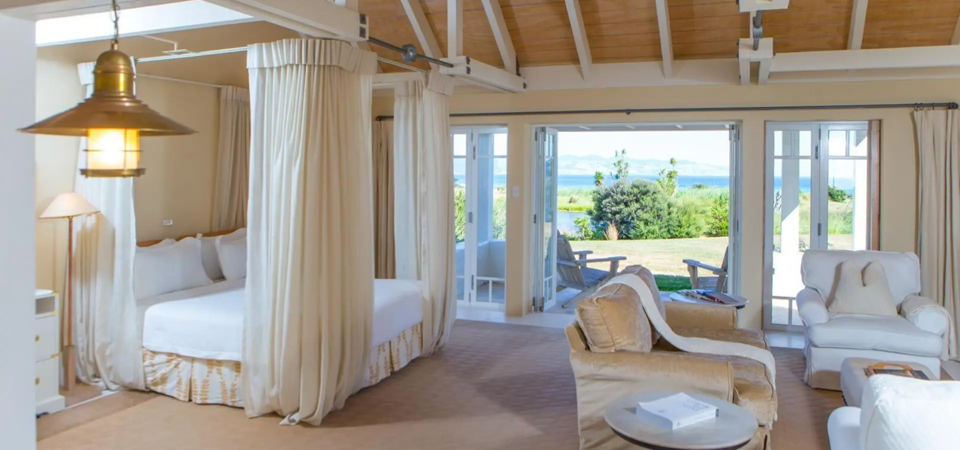 Cottage angle view bedroom terrace