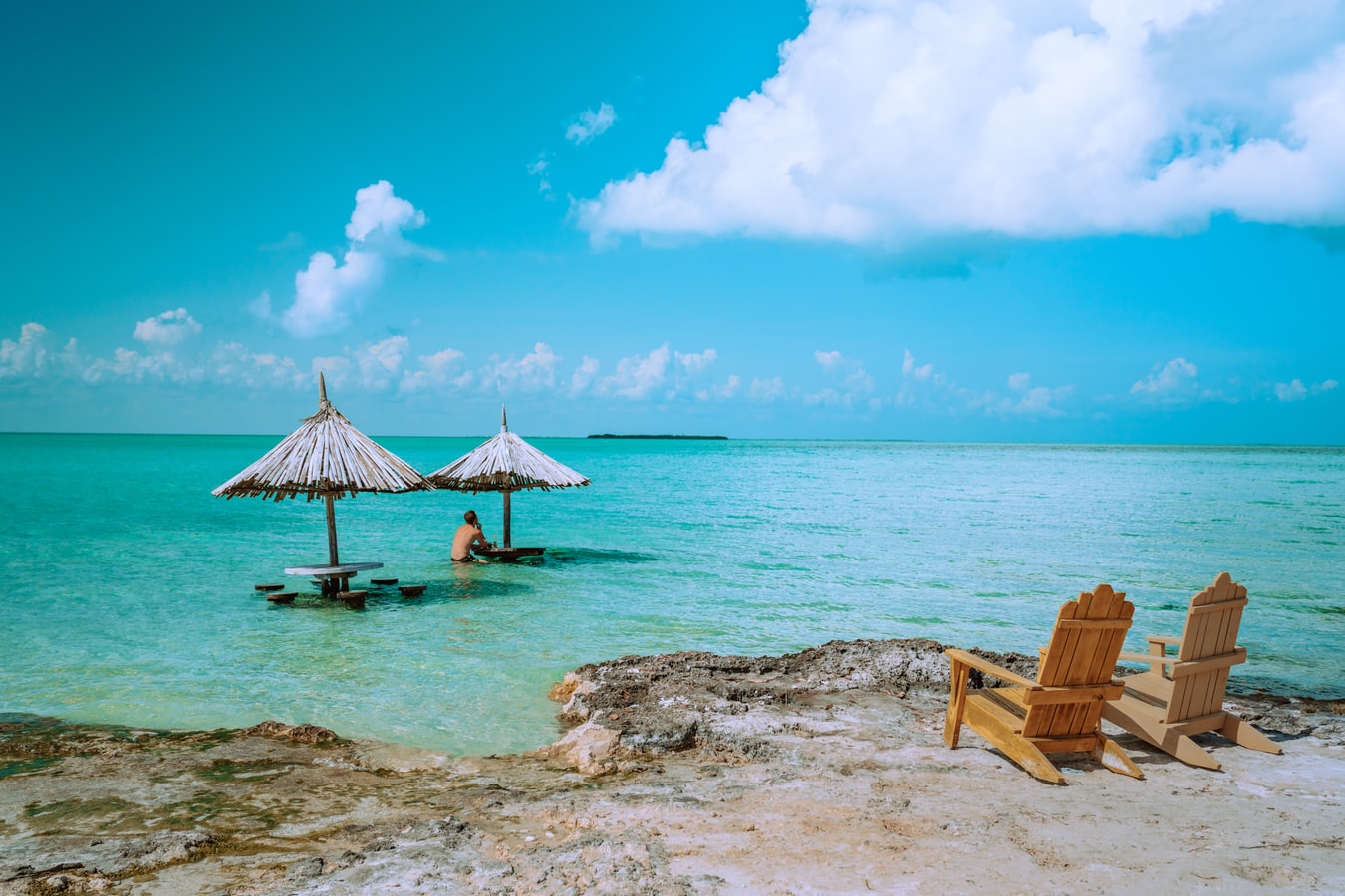 Tropisch strand op Caye Ambergris in Belize